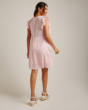 Wrapped Broderie Dress | Pink
