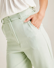 Flared High Waist Trousers | Mint