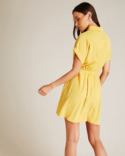 Tie Up Front Swing Dress | Yellow