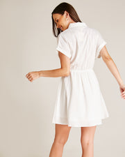 Tie Up Front Swing Dress | White